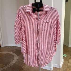Anthropologie Holding Horses Striped Button Down Top